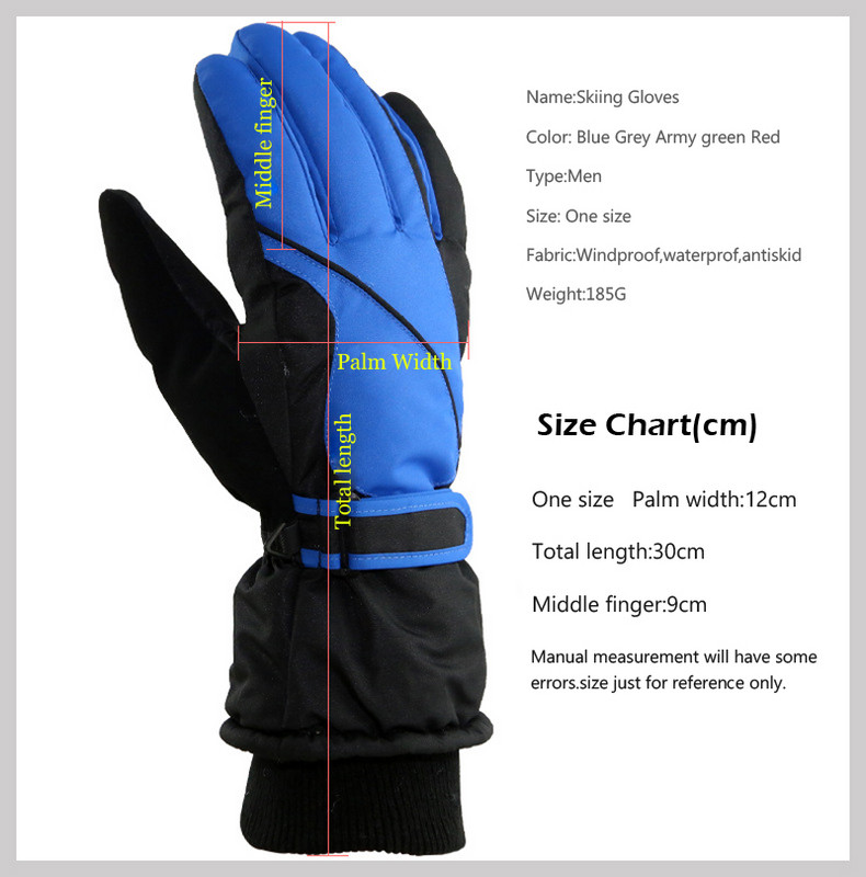 Vyrai Moterys Slidinėjimo Pirštinės Sniego motociklas Važiavimas Žiemą Šiltai Slidinėjimo Pirštinės Vėjo nepraleidžiančios Vandeniui atsparios Dviračių pirštinės