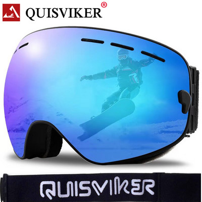 QUISVIKER 2019 двуслойни ски очила против замъгляване ски очила маска мъже жени ски Googles сняг сноуборд слънчеви очила моторни шейни