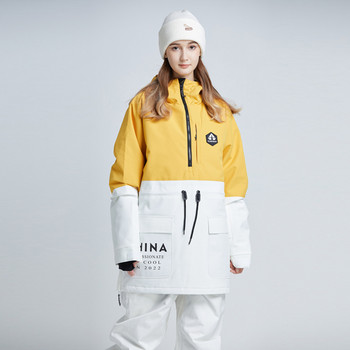Νέα κορυφαία γυναικεία παλτό σκι Μπουφάν Snowboard Ανδρικά Αθλητικά Μακριά Εξωτερικά Ενδύματα Αντιανεμική Αδιάβροχη φόρμα για ζεστά χειμωνιάτικα ρούχα Μπουφάν σκι