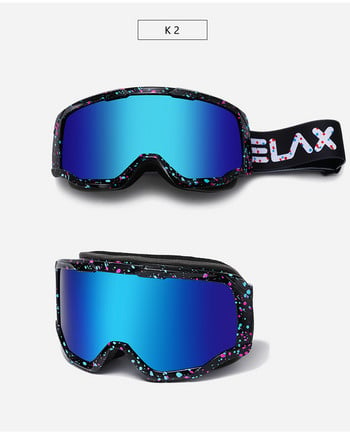 ELAX BRAND UV400 Γυαλιά Snowboard Ανδρικά Γυναικεία Γυαλιά Σκι Γυαλιά Σκι Διπλού Επιστρώματος Φακός Σκι Αντιθαμβωτική