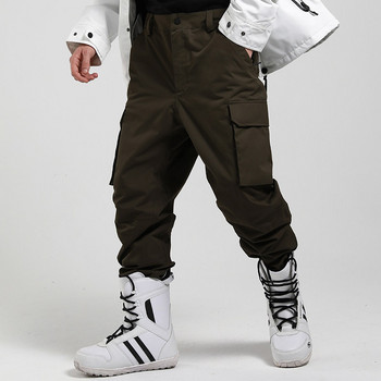 GSOU SNOW Мъжки ски панталони Ветроустойчиви Водоустойчиви джобове на панталони за сноуборд Зимни мъжки спортни облекла на открито -5 градуса