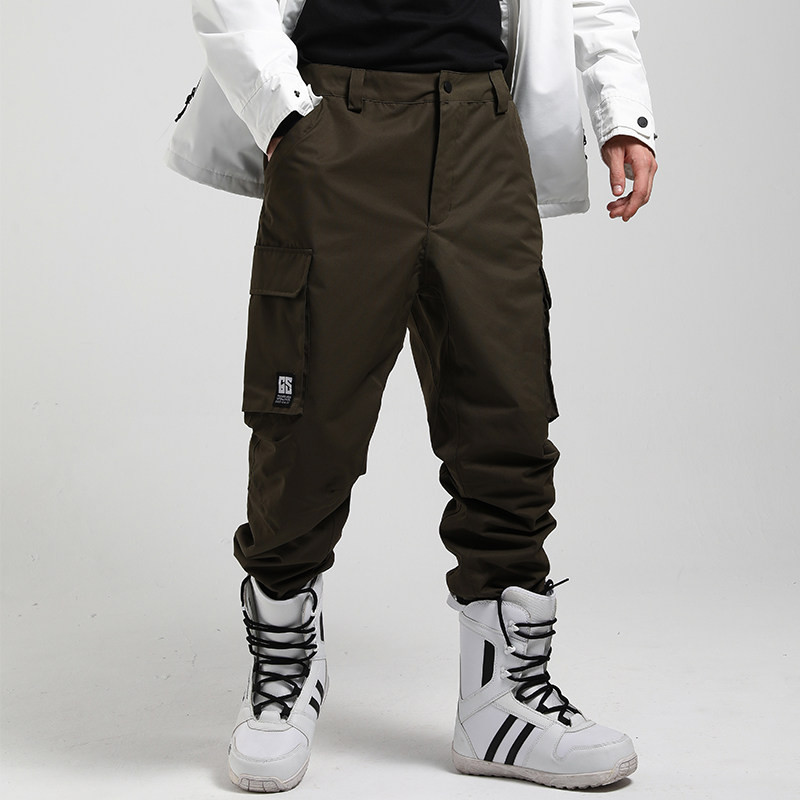 GSOU SNOW Vyriškos slidinėjimo kelnės, neperšlampamos, neperšlampamos, neperšlampamos, snieglenčių sportinės kelnės, žieminės vyriškos aprangos –5 laipsnių