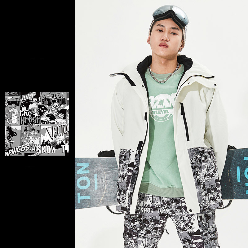 2022 m. nauja moteriška slidinėjimo striukė lauko sportinė snieglenčių striukė Vyriška šilta žieminė apranga Paltas su gobtuvu, atsparus vėjui, vandeniui