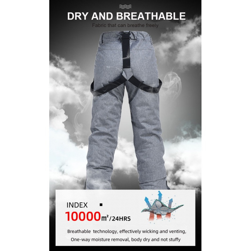 Aukštos kokybės vyriškos žieminės sniego kelnės Vandeniui atsparios vėjui slidinėjimo kelnės Ripstop Snowboard Bottoms snieglenčių kelnės plius dydis AL011