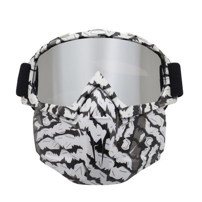 Vėjo nepraleidžiantys nuo rasojimo slidinėjimo akiniai su nuimama kauke žiemos UV400 slidinėjimo snieglenčių akiniai lauko riedlenčių motociklų akiniai