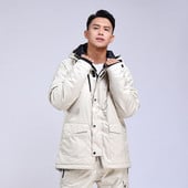 Nauja slidinėjimo striukė Vyriški šilti moteriški slidinėjimo rūbai Viršutinė nuo vėjo nepraleidžianti žiemos moterų slidinėjimo striukė Neperšlampama slidinėjimo rinkiniai Sniego paltai