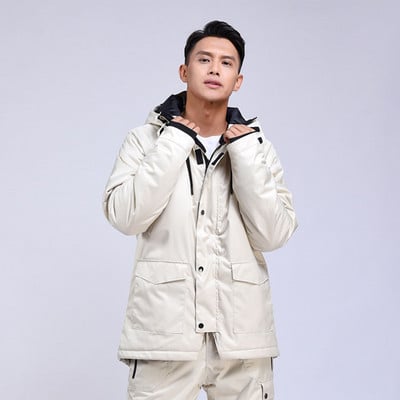 Nauja slidinėjimo striukė Vyriški šilti moteriški slidinėjimo rūbai Viršutinė nuo vėjo nepraleidžianti žiemos moterų slidinėjimo striukė Neperšlampama slidinėjimo rinkiniai Sniego paltai