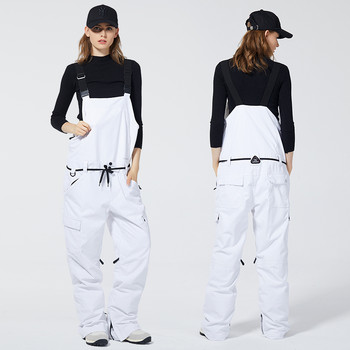 Ανδρικά γυναικεία παντελόνια για σκι υψηλής ποιότητας αντιανεμικό αδιάβροχο παντελόνι για χιόνι για χειμερινό σκι Παντελόνι για χιόνι λουράκι