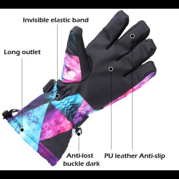Χειμερινά ζεστά γάντια σκι για Snowboard Ανδρικά Γυναικεία Αντιανεμικά Αδιάβροχα Αθλητικός εξοπλισμός αναρρίχησης εξωτερικού χώρου ιππασίας -40