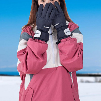 Ветроустойчиви термични зимни ръкавици Меки и удобни ръкавици със сензорен екран за студено време Устойчиви на износване ски ръкавици за каране на ски