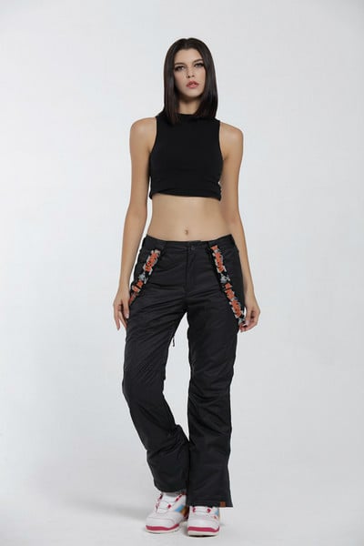 Žiemos moterų slidinėjimo kelnės mergaičių neperšlampamos snieglenčių kelnės Orui pralaidžios tvirtos slidinėjimo kelnės lauko sportui sniego žygio kelnės