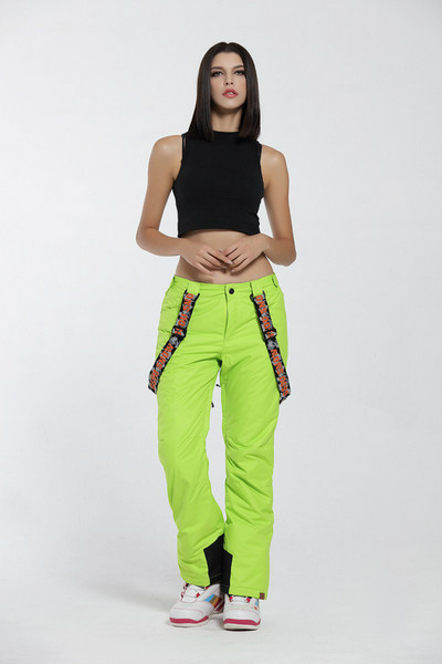 Žiemos moterų slidinėjimo kelnės mergaičių neperšlampamos snieglenčių kelnės Orui pralaidžios tvirtos slidinėjimo kelnės lauko sportui sniego žygio kelnės