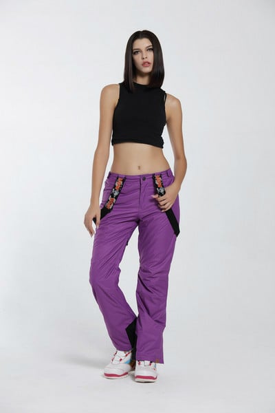 Žiemos moterų slidinėjimo kelnės mergaičių neperšlampamos snieglenčių kelnės Orui pralaidžios tvirtos slidinėjimo kelnės lauko sportui sniego žygio kelnės