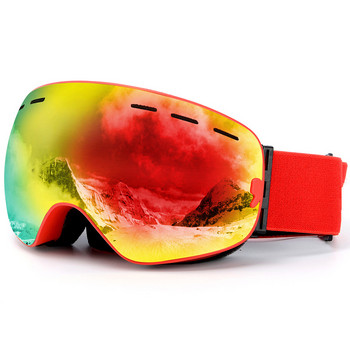Унисекс очила за зимни спортове, каране на ски, външни ветроустойчиви очила против замъгляване, ски, сноуборд, сферични големи очила за моторни шейни
