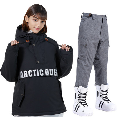 Slidinėjimo džemperis, vyriškas, moteriškas slidinėjimo kostiumas žiemai, šiltas lauke, atsparus vėjui ir vandeniui atsparus slidinėjimo striukė Slidinėjimo kelnės, snieglenčių rinkinys, vyriškas