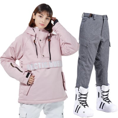 Slidinėjimo džemperis, vyriškas, moteriškas slidinėjimo kostiumas žiemai, šiltas lauke, atsparus vėjui ir vandeniui atsparus slidinėjimo striukė Slidinėjimo kelnės, snieglenčių rinkinys, vyriškas