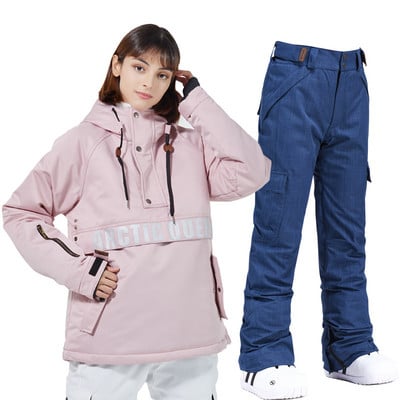 Slidinėjimo džemperis, vyriškas, moteriškas slidinėjimo kostiumas žiemai, šiltas lauke, atsparus vėjui ir vandeniui atsparus slidinėjimo striukė Slidinėjimo kelnės, snieglenčių rinkinys, vyriškas