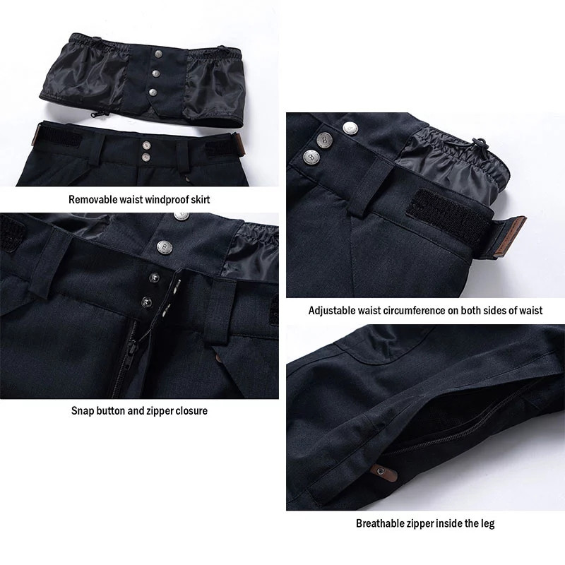 Slidinėjimo džemperis, vyriškas, moteriškas slidinėjimo kostiumas žiemai, šiltas lauke, atsparus vėjui ir vandeniui atsparus slidinėjimo striukė Slidinėjimo kelnės, snieglenčių rinkinys, vyriškas