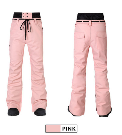Naujos vyriškos ir moteriškos snieglenčių kelnės Madingos rožinės poros dėvėjimo vandeniui atsparios izoliacijos dėvėjimui atsparios žiemos lauko slidinėjimo kelnės