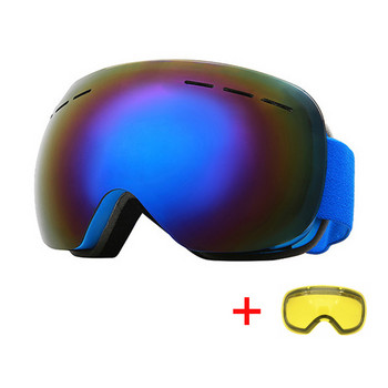 Унисекс HD очила за ски Зимни двойни лещи против замъгляване Очила за ски сноуборд Очила за открито с UV защита Очила за каране на моторни шейни
