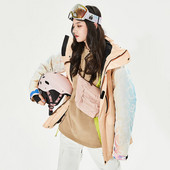 Nauja slidinėjimo striukė Šilta, vandeniui atspari sniego paltai, vėjui atsparūs slidinėjimo drabužiai moterims, snieglenčių sportas, lauko slidinėjimo striukė, gobtuvas žygiams, kombinezonai