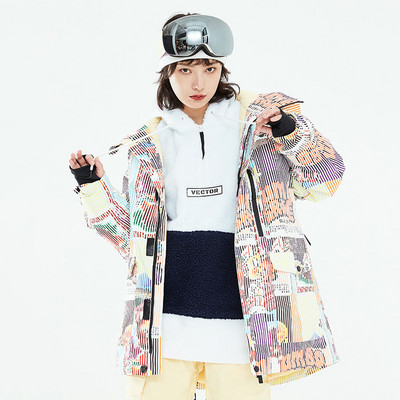 Nauja slidinėjimo striukė Šilta, vandeniui atspari sniego paltai, vėjui atsparūs slidinėjimo drabužiai moterims, snieglenčių sportas, lauko slidinėjimo striukė, gobtuvas žygiams, kombinezonai