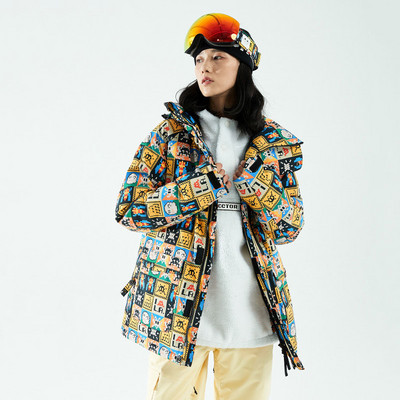 Nauja slidinėjimo striukė Šilta, vandeniui atspari sniego paltai, vėjui atsparūs slidinėjimo drabužiai moterims, snieglenčių sportas, lauko slidinėjimo striukė, gobtuvas žygiams, kombinezonai