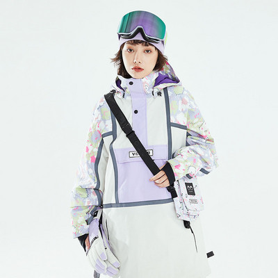 Nauja slidinėjimo striukė Šilta, vandeniui atspari sniego paltai, vėjui atsparūs slidinėjimo drabužiai moterims, snieglenčių sportas, lauko slidinėjimo striukė, gobtuvas žygiams, kombinezonai