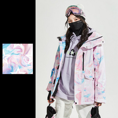 Nauja slidinėjimo striukė Šilta, vandeniui atspari sniego paltai, vėjui atsparūs slidinėjimo drabužiai moterims, snieglenčių sportas, lauko slidinėjimo striukė, gobtuvas žygiams, kombinezonai