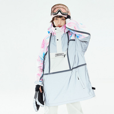 Nauja slidinėjimo striukė Šilta, vandeniui atspari sniego paltai, vėjui atsparūs slidinėjimo drabužiai moterims, snieglenčių sportas, lauko slidinėjimo striukė, gobtuvas žygiams, kombinezonai