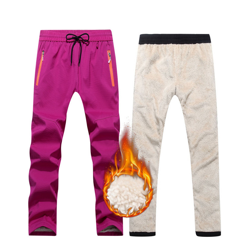 Slidinėjimas ir moterys žieminės lauko vėjui ir vandeniui atsparios snieglentės storos šiltos kelnės Vyriškos žygio kelnės