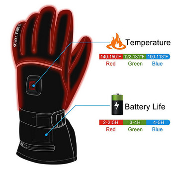 USB Θερμαινόμενα Γάντια Μοτοσικλέτας Θερμαινόμενα Γάντια για Ανδρικά Γυναικεία USB Θερμαινόμενα Γάντια Μοτοσικλέτας Αδιάβροχα και Αντιανεμικά Γάντια Χειμώνας για