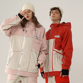 Ανδρικά παλτό Χειμώνας 2022 Νέο μπουφάν για σκι Γυναικεία αθλήματα εξωτερικού χώρου Snowboard Φορέστε ζεστή στολή σκι Αδιάβροχη κουκούλα