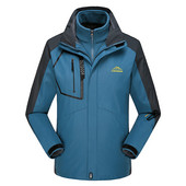 Vyriška neperšlampama lauko striukė iš vilnos trys viename alpinizmo poros didesnio dydžio slidinėjimo striukė