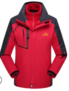 Vyriška neperšlampama lauko striukė iš vilnos trys viename alpinizmo poros didesnio dydžio slidinėjimo striukė