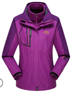 Vyriška neperšlampama lauko striukė iš vilnos trys viename alpinizmo poros didesnio dydžio slidinėjimo striukė