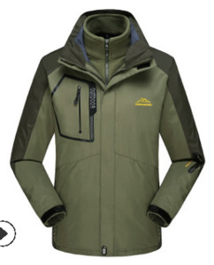 Vyriška neperšlampama lauko striukė iš vilnos trys viename alpinizmo poros didesnio dydžio slidinėjimo striukė