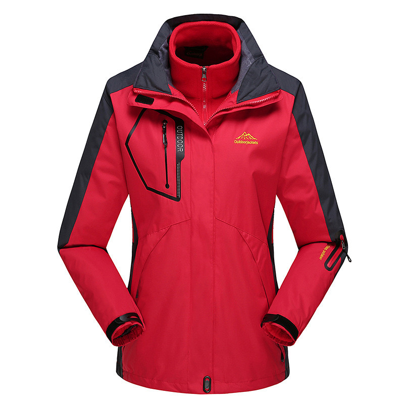 Vyriška neperšlampama lauko striukė iš vilnos trys viename alpinizmo poros didesnio dydžio slidinėjimo striukė