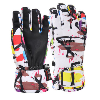 Παιδικά γάντια σκι Αναπνέουν ανθεκτικά στη φθορά Αγόρια Κορίτσια Υπαίθρια ζεστά γάντια ιππασίας Παιδικά γάντια σκι κινουμένων σχεδίων αντιανεμικά αδιάβροχα