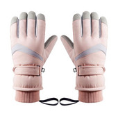 Sniego pirštinės vyrams Vėjui atsparios vandeniui atsparios sniego pirštinės Lietimui jautrios slidinėjimo pirštinės su riešo apsauga moterims Vyrams skirtos slidinėti