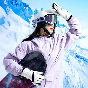 Γάντια Χιονιού Ανδρικά Αντιανεμικά Αδιάβροχα Γάντια Χιονιού Γάντια Σκι με Οθόνη Αφής Με Προστατευτικό Καρπού Για Γυναίκες Άντρες για Σκι