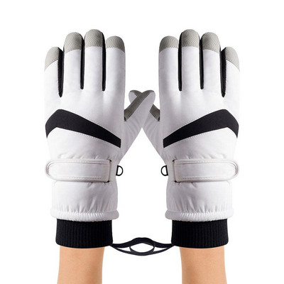 Sniego pirštinės vyrams Vėjui atsparios vandeniui atsparios sniego pirštinės Lietimui jautrios slidinėjimo pirštinės su riešo apsauga moterims Vyrams skirtos slidinėti