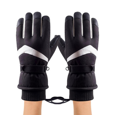 Sniego pirštinės vyrams Vėjui atsparios vandeniui atsparios sniego pirštinės Lietimui jautrios slidinėjimo pirštinės su riešo apsauga moterims Vyrams skirtos slidinėti