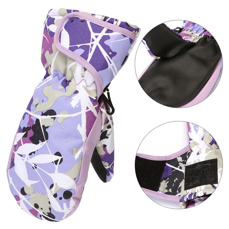 Vaikiškos slidinėjimo pirštinės, vandeniui atsparios, vėjui atsparios, lengvos, kvėpuojančios Ripstop audinio, sniegui atsparios pirštinės mergaitėms, berniukams#288792