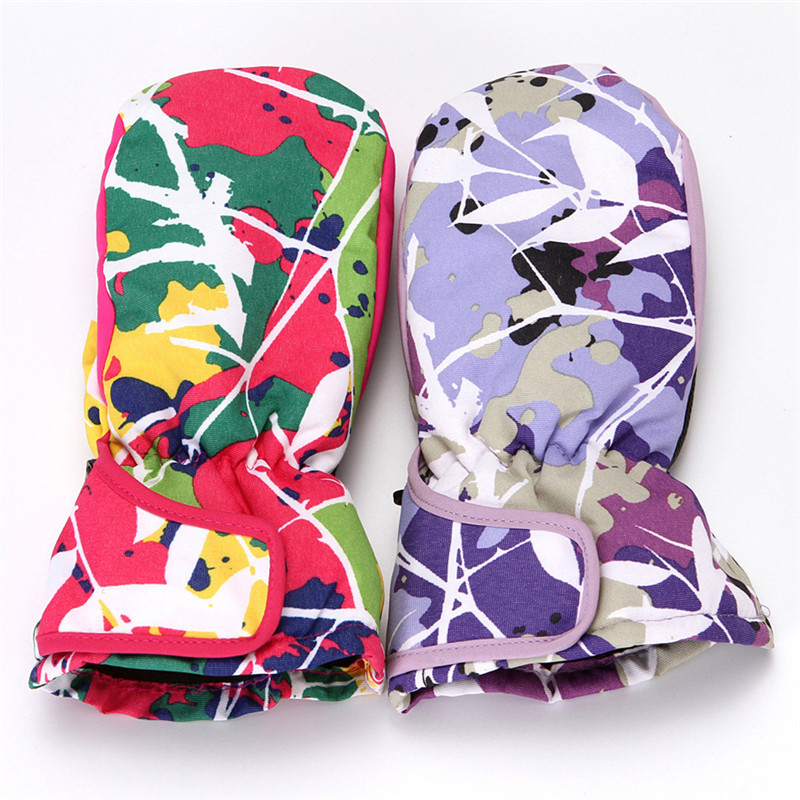 Vaikiškos slidinėjimo pirštinės, vandeniui atsparios, vėjui atsparios, lengvos, kvėpuojančios Ripstop audinio, sniegui atsparios pirštinės mergaitėms, berniukams#288792