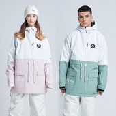 2022 m. žiemos nauja viršutinė slidinėjimo striukė Moteriška lauko snieglenčių slidinėjimo striukė Vyriška šilta, vėjui nepralaidi ir vandeniui atspari slidinėjimo palto sujungimas vidutinio ilgio