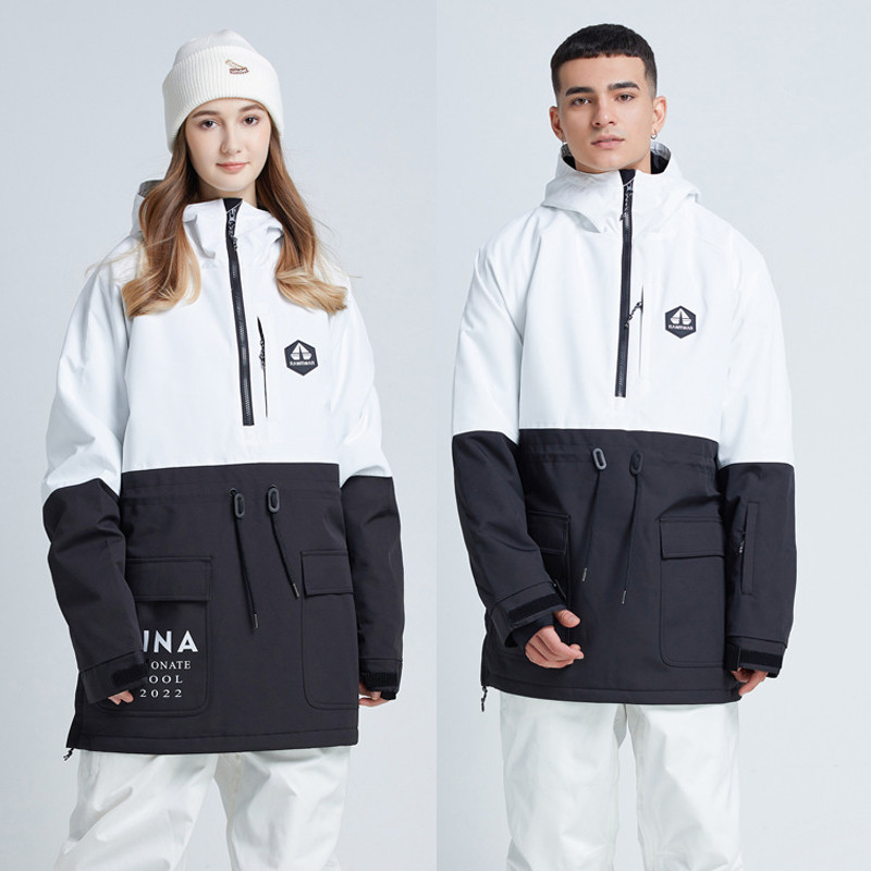 2022 m. žiemos nauja viršutinė slidinėjimo striukė Moteriška lauko snieglenčių slidinėjimo striukė Vyriška šilta, vėjui nepralaidi ir vandeniui atspari slidinėjimo palto sujungimas vidutinio ilgio