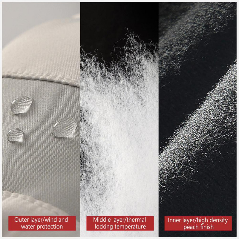 1 pora žieminių slidinėjimo pirštinių važinėjimui lauke Atsparios vandeniui, neslidžios ir dėvėjimuisi atsparios jutikliniam ekranui šiltos pirštinės