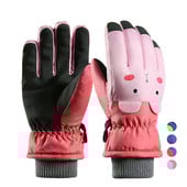 Vaikiškos slidinėjimo pirštinės Žiemos Lauko Sportas Važiavimas dviračiais Vaikų Sniegui Neperšlampamos Aksominės Šiltos Vėjo nepraleidžiančios slidinėjimo pirštinės vaikams