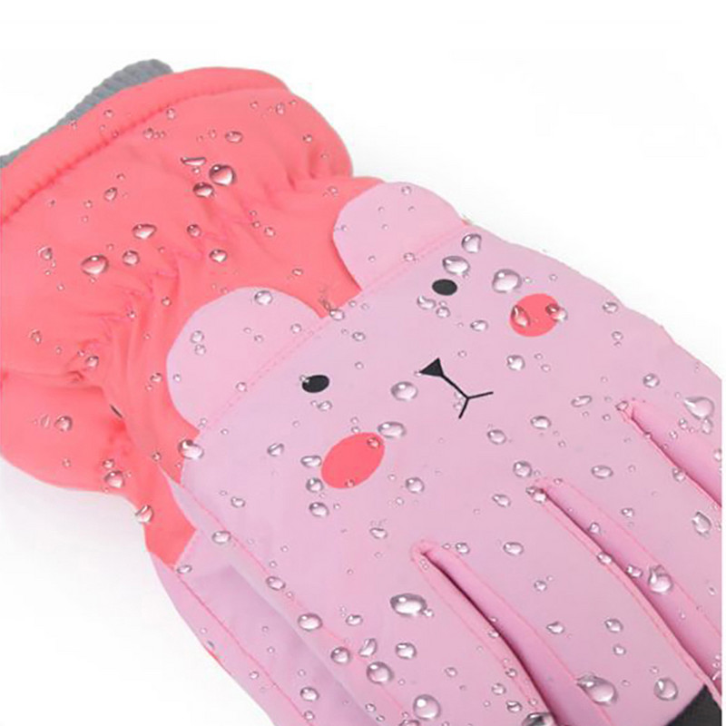 Vaikiškos slidinėjimo pirštinės Žiemos Lauko Sportas Važiavimas dviračiais Vaikų Sniegui Neperšlampamos Aksominės Šiltos Vėjo nepraleidžiančios slidinėjimo pirštinės vaikams